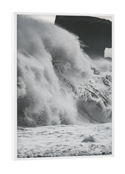 Poster mit weißem Rahmen "Krachende Flutwellen" artboxONE - Natur,Reise / Strand und Meer