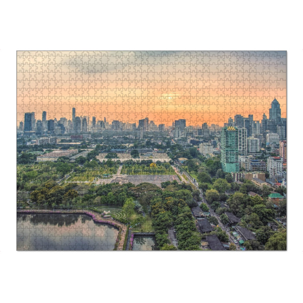 Puzzle Ravensburger "Bangkok-Stadt-Sonnenuntergang" artboxONE - Städte,Reise,Architektur,Reise / Asien,Reise / Länder
