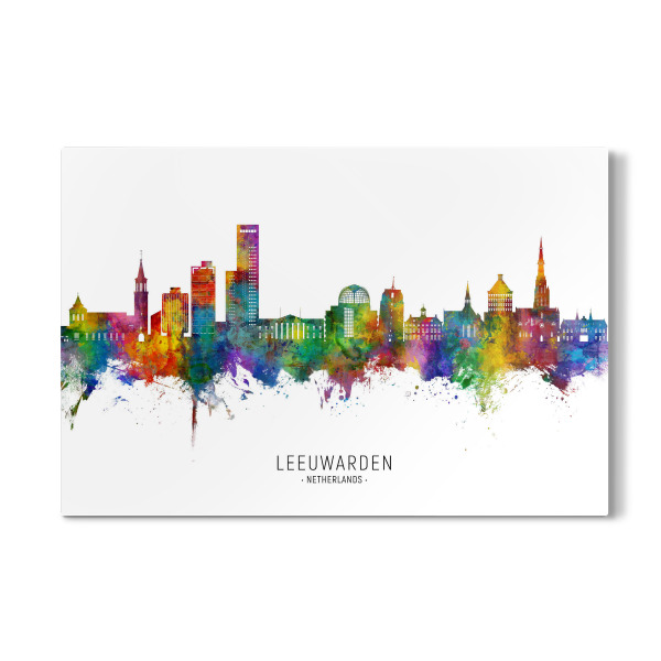 Galerie-Print "Leeuwarden Skyline txt" 30x20 cm artboxONE