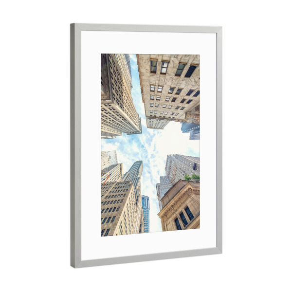 Poster mit Rahmen Silber "Ecke New York City" artboxONE - Städte,Städte / New York,Reise,Architektur,Reise / Länder