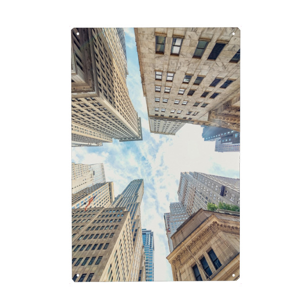Metall Poster "Ecke New York City" artboxONE - Städte,Städte / New York,Reise,Architektur,Reise / Länder