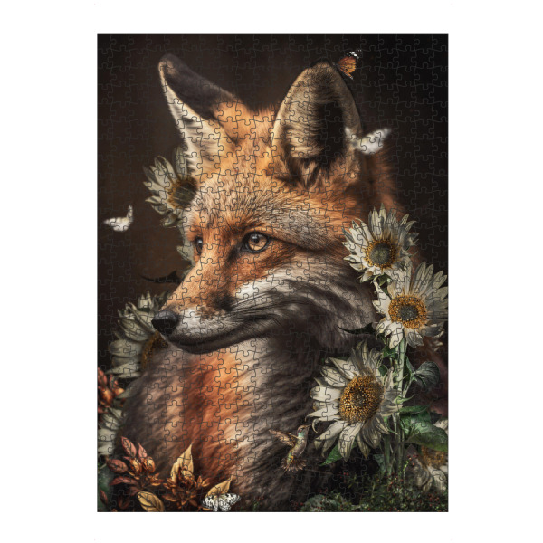 Puzzle Ravensburger "Der rote Fuchs" artboxONE - Natur,Floral,Tiere - Fuchs,Füchse,Rotfuchs,Tier,Waldtier,Blumen,Blume - Bild fuchs