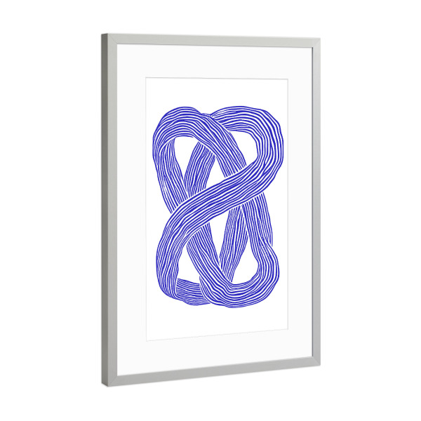 Poster mit Rahmen Silber "Knots (Two)" artboxONE - Abstrakt,Für Mama,Für Papa