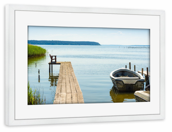 Poster mit Rahmen weiß "Sommer auf Insel Usedom" artboxONE - Natur