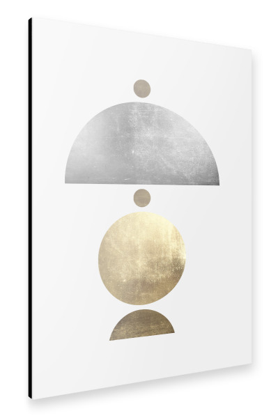 Alu-Dibond "Metallic figures B" 30x20 cm artboxONE