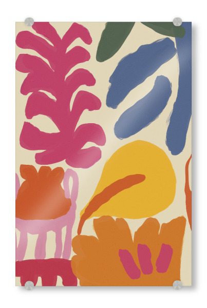 Acrylglasbild "Happy Summer (Three)" artboxONE - Floral,Abstrakt,Für Mama