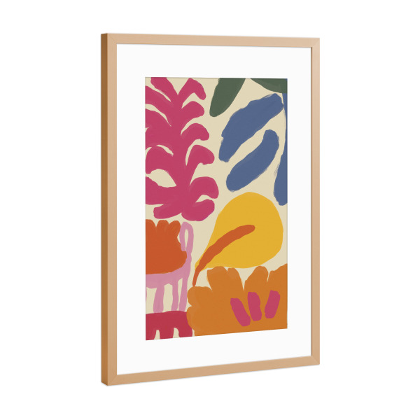 Poster mit Rahmen Kupfer "Happy Summer (Three)" artboxONE - Floral,Abstrakt,Für Mama