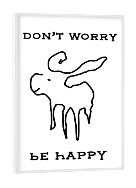 Poster mit weißem Rahmen "Das Sums" artboxONE - Typografie,Tiere,Abstrakt