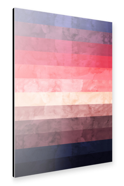 Alu-Dibond "Watercolor collage A" 30x20 cm artboxONE