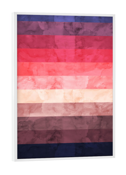 Poster mit weißem Rahmen "Watercolor collage A" artboxONE - Abstrakt