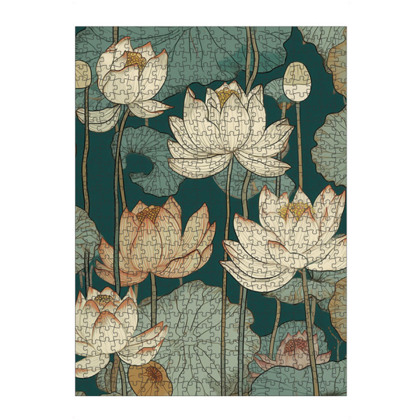 Puzzle Ravensburger "Verträumte Lotusblüten" artboxONE - Natur,Floral,Abstrakt