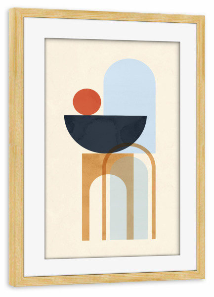 Poster mit Rahmen kiefer "Geometric shapes C" artboxONE - Abstrakt,Geometrie