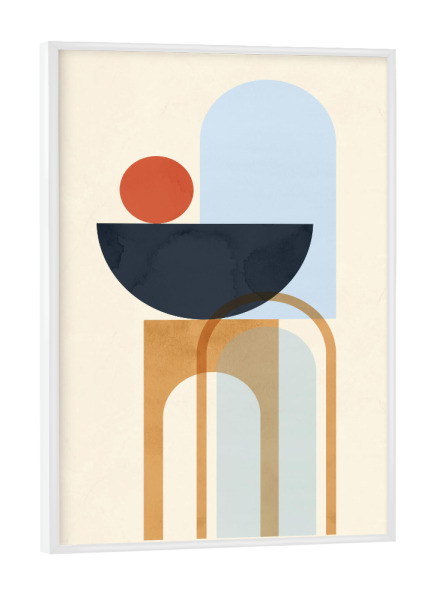 Poster mit weißem Rahmen "Geometric shapes C" artboxONE - Abstrakt,Geometrie