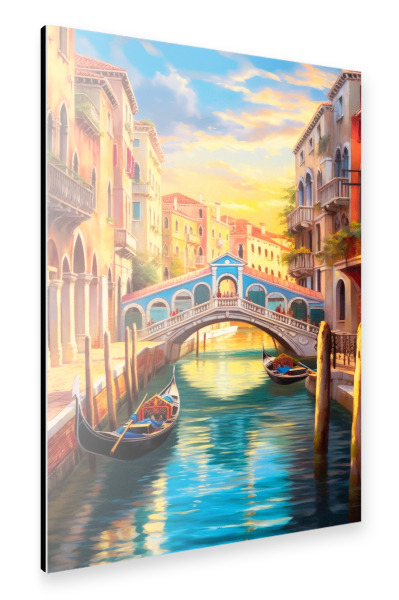 Alu-Dibond "Willkommen in Venedig" 30x20 cm artboxONE