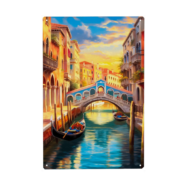 Metall Poster "Willkommen in Venedig" artboxONE - Reise,Architektur,Städte / Venedig