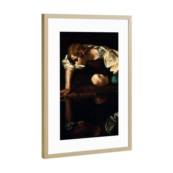 Poster mit Rahmen Gold "Narzisse" artboxONE - Städte,Menschen,Für Mama,Für Papa,Männer