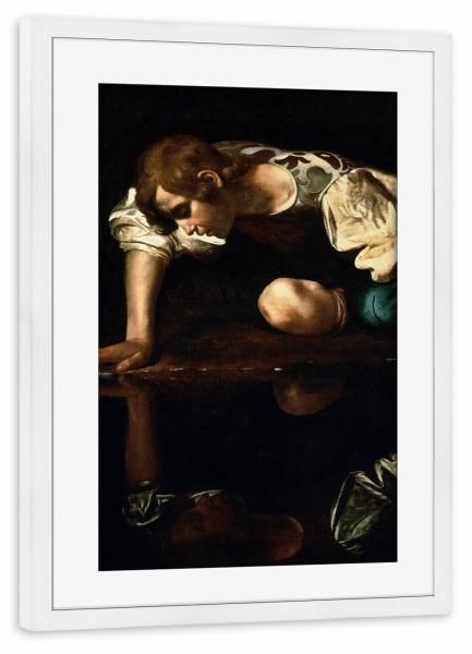 Poster mit Rahmen weiß "Narzisse" artboxONE - Städte,Menschen,Für Mama,Für Papa,Männer