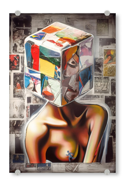 Acrylglasbild "Vintage Game Girl" artboxONE - Abstrakt,Menschen,Fiktion