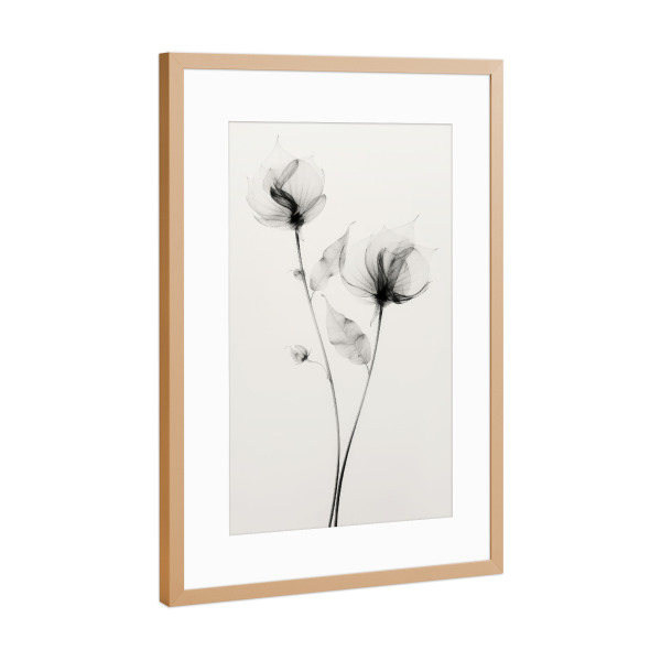 Poster mit Rahmen Kupfer "Transparent Botanic (Seven)" artboxONE - Floral,Abstrakt,Für Mama