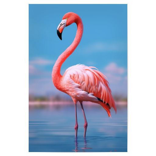 Love pink flamingo