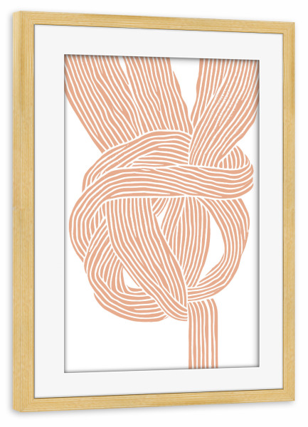 Poster mit Rahmen kiefer "Knots (Three)" artboxONE - Abstrakt,Für Mama,Für Papa