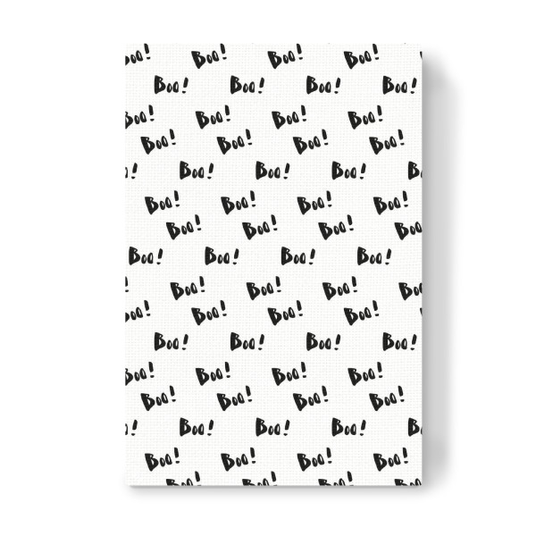 Leinwandbild "Boo Muster - Halloween Lettering" artboxONE - Typografie - Typografie,Halloween,Boo,Lettering,Schrift,Gruselig,Herbst