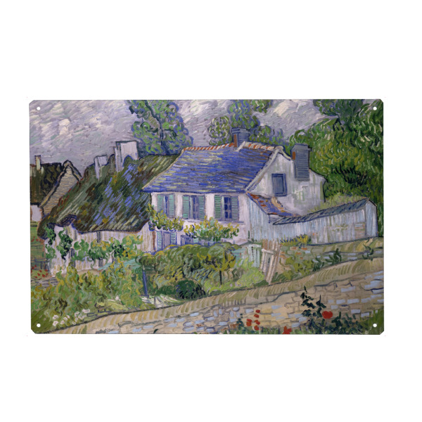 Metall Poster "Häuser in Auvers" artboxONE - Städte,Reise,Architektur,Für Mama,Für Papa