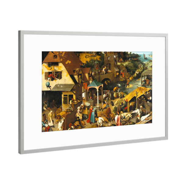 Poster mit Rahmen Silber "Niederländische Sprichwörter" artboxONE - Städte,Für Kinder,Reise / Länder