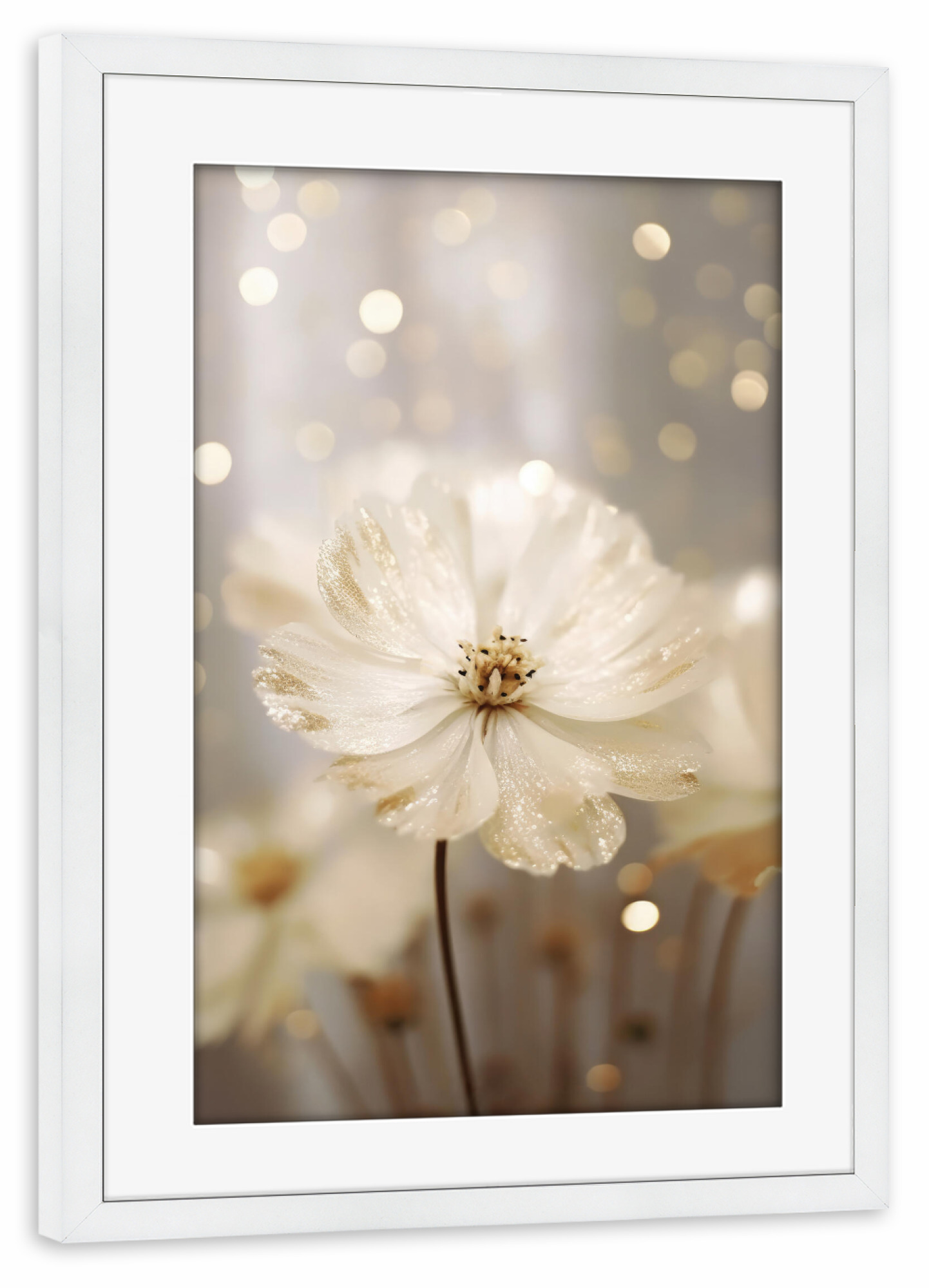Poster mit Rahmen weiß "Pastel Flowers (four)" artboxONE - Natur,Floral,Für Mama