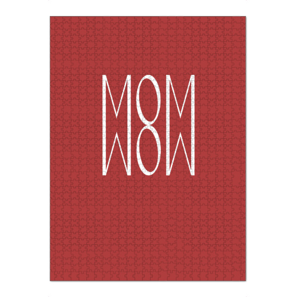 Puzzle Ravensburger "MOM WOW rot" artboxONE - Typografie,Liebe,Buchstaben / M,Buchstaben / W,Für Mama
