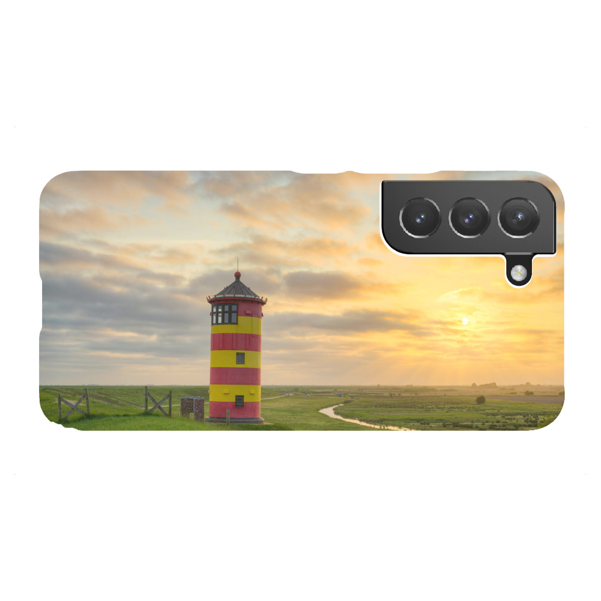 Samsung Galaxy "Pilsumer Leuchtturm Sonnenaufgang" Premium-Case Handyhülle artboxONE