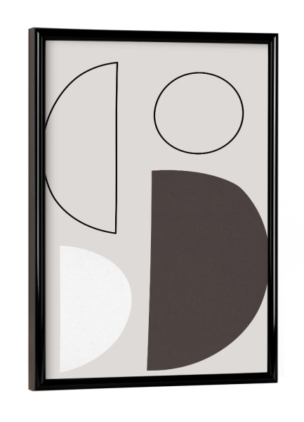 Poster mit schwarzem Rahmen "Harmony of circles J" artboxONE - Abstrakt,Geometrie