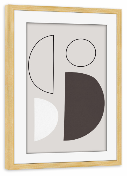 Poster mit Rahmen kiefer "Harmony of circles J" artboxONE - Abstrakt,Geometrie
