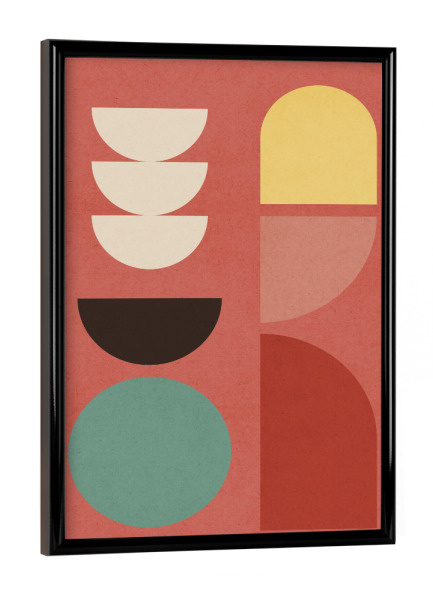 Poster mit schwarzem Rahmen "Harmony of circles D" artboxONE - Abstrakt,Geometrie