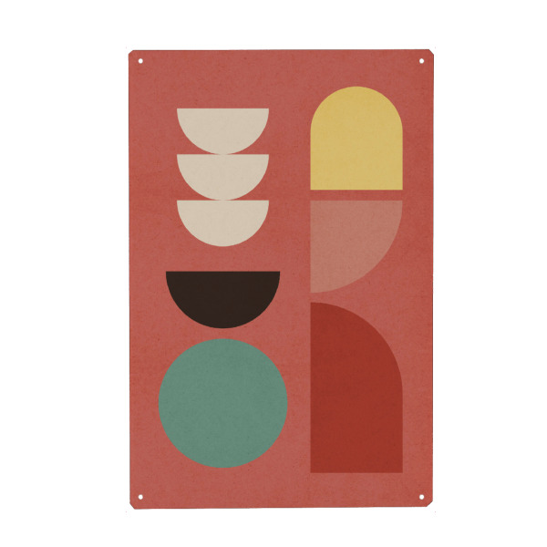 Metall Poster "Harmony of circles D" artboxONE - Abstrakt,Geometrie