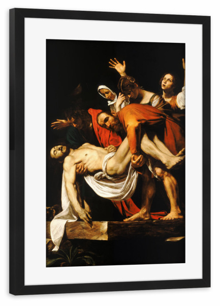 Poster mit Rahmen schwarz "Die Grablegung Christi" artboxONE - Menschen,Städte / Weitere,Männer