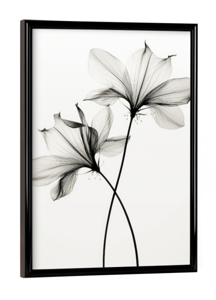 Poster mit schwarzem Rahmen "Transparent Botanic (Six)" artboxONE - Floral,Abstrakt,Für Mama
