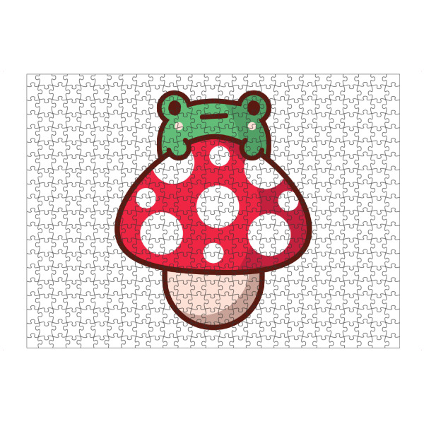 artboxONE Puzzle "Niedlicher Frosch auf Pilzpilz" artboxONE - Natur,Tiere,Lustig