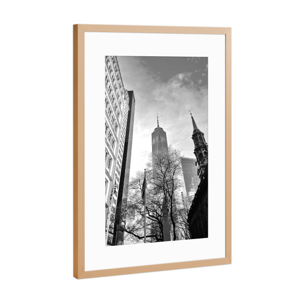 Poster mit Rahmen Kupfer "New York - One World Trade Center" artboxONE - Städte / New York,Architektur