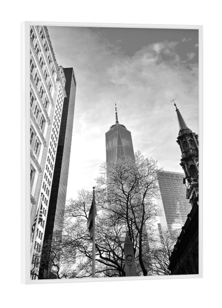 Poster mit weißem Rahmen "New York - One World Trade Center" artboxONE - Städte / New York,Architektur