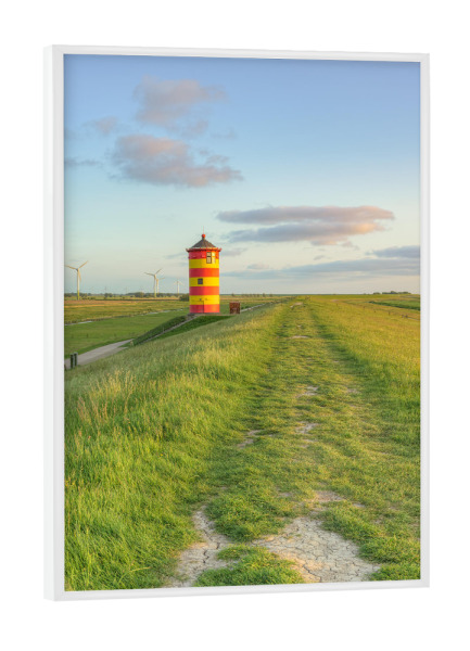 Poster mit weißem Rahmen "Pilsumer Leuchtturm" artboxONE - Reise,Architektur,Reise / Strand und Meer