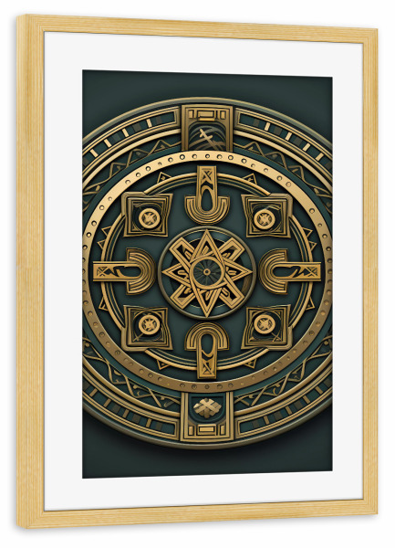 Poster mit Rahmen kiefer "Mandala - Keltisch - Magnus" artboxONE - Natur,Abstrakt
