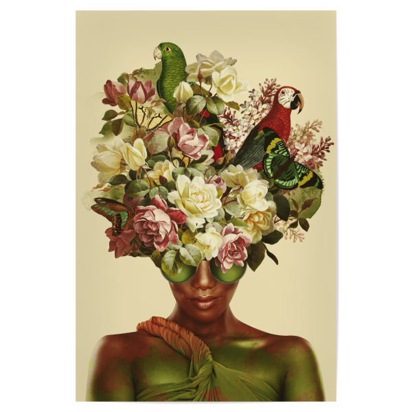 Poster 30x20 cm "Mädchen im Frühling von TAS" artboxONE - Floral,Tiere,Abstrakt