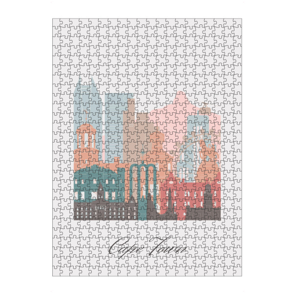 artboxONE Puzzle "Skyline von Kapstadt - pastell" artboxONE - Städte,Reise,Architektur,Kartografie