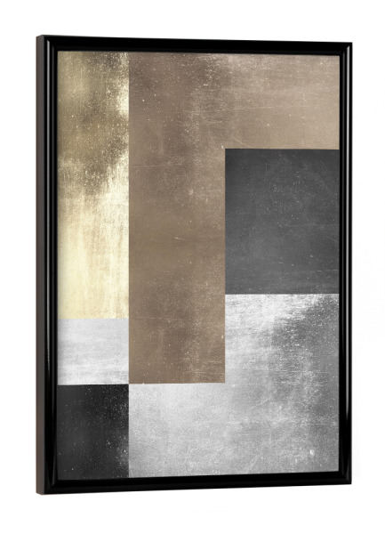 Poster mit schwarzem Rahmen "Metallic concept art C" artboxONE - Abstrakt,Geometrie
