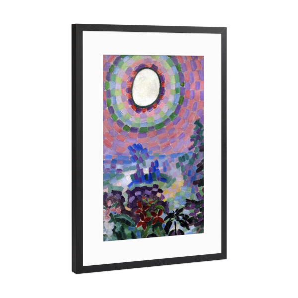 Poster mit Rahmen Schwarz (Metallic) "Landschaft mit Scheibe" artboxONE - Reise,Abstrakt,Reise / Länder,Für Mama,Für Papa