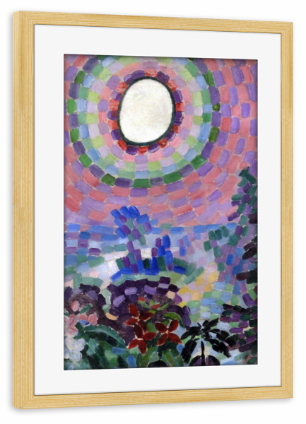 Poster mit Rahmen kiefer "Landschaft mit Scheibe" artboxONE - Reise,Abstrakt,Reise / Länder,Für Mama,Für Papa