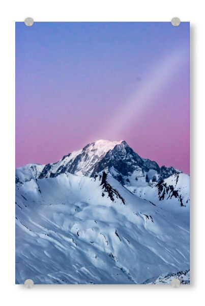 Acrylglasbild "Rosafarbener Bergsonnenuntergang" artboxONE - Natur,Reise,Reise / Länder