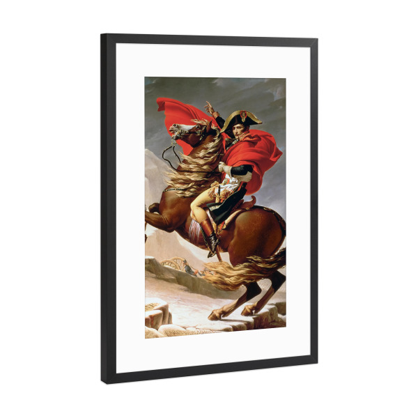 Poster mit Rahmen Schwarz (Metallic) "Überquerung der Alpen" artboxONE - Reise,Tiere,Menschen,Für Papa,Männer