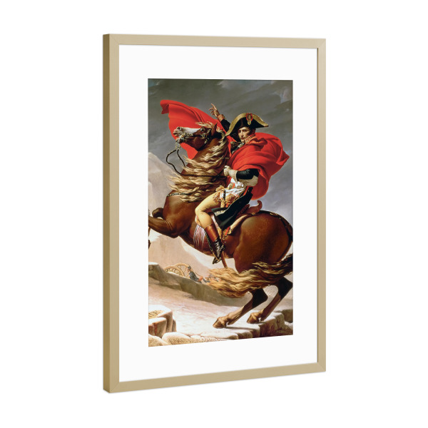 Poster mit Rahmen Gold "Überquerung der Alpen" artboxONE - Reise,Tiere,Menschen,Für Papa,Männer